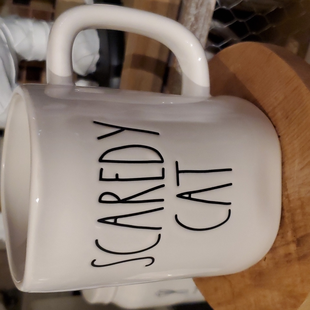 Rae Dunn Scaredy Cat Mug Double Sided